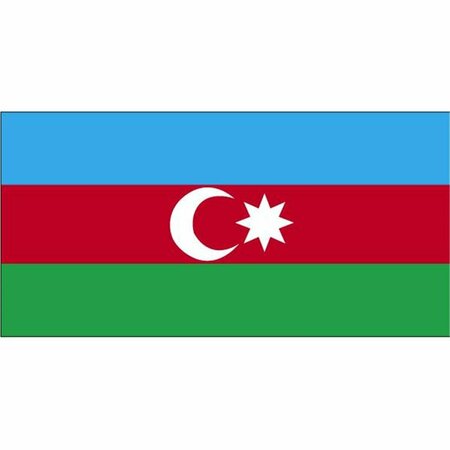 SS COLLECTIBLES 5 ft. X 8 ft. Nyl-Glo Azerbaijan Flag SS37460